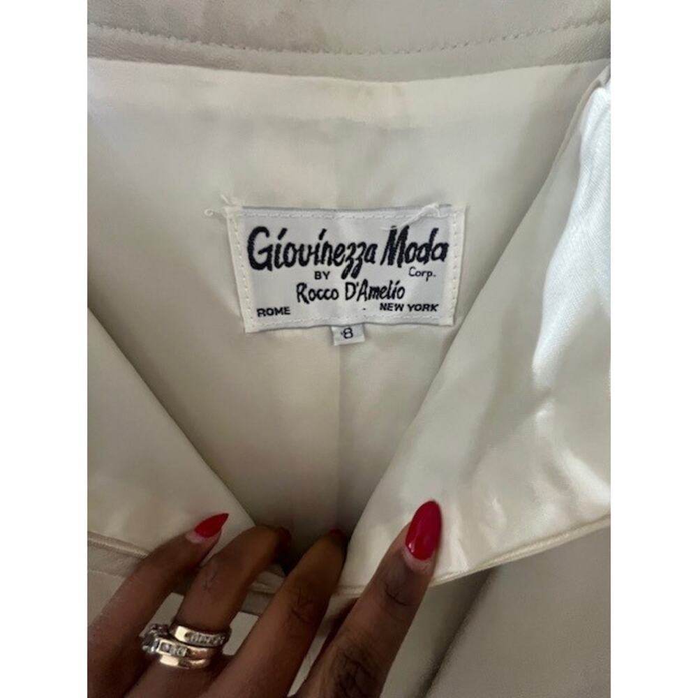 Vintage Italian Leather Skirt Giovinezza Moda by Rocco D'Amelio. Size 8